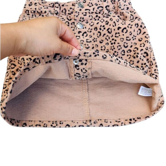Target Cat & Jack Girls Brown Leopard Print Skirt Button Down Front Large 10/12 - Picture 6 of 9